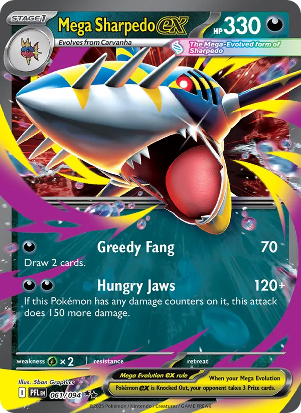 Mega Sharpedo ex card