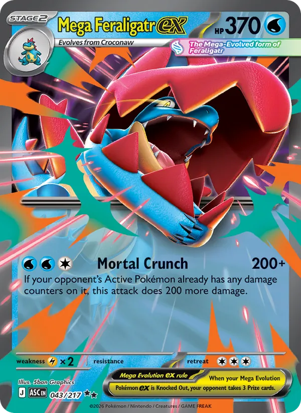Mega Feraligatr ex card