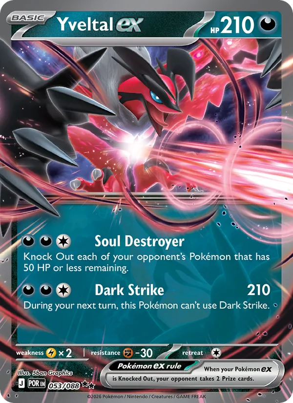 Yveltal ex card