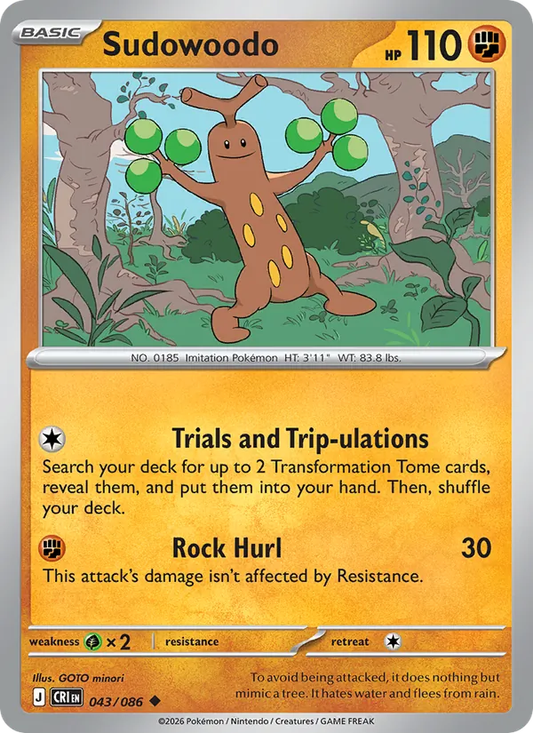 Sudowoodo card