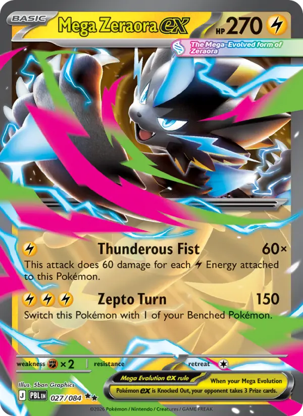 Mega Zeraora ex card