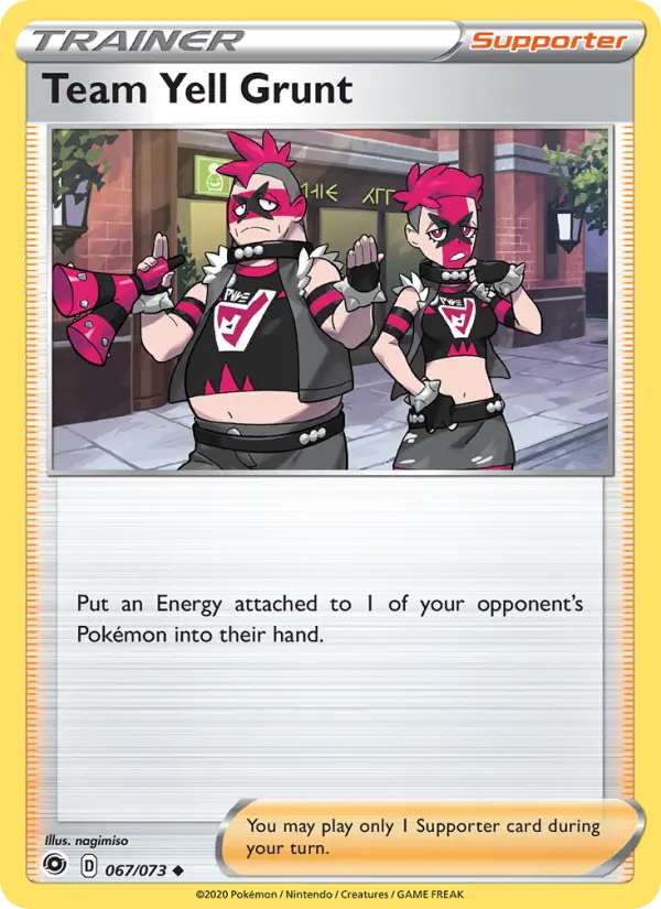 Team Yell Grunt card