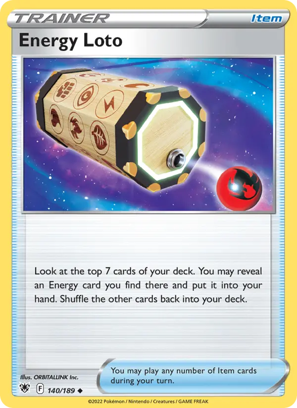 Energy Loto card