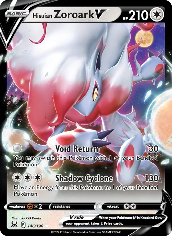 Hisuian Zoroark V card