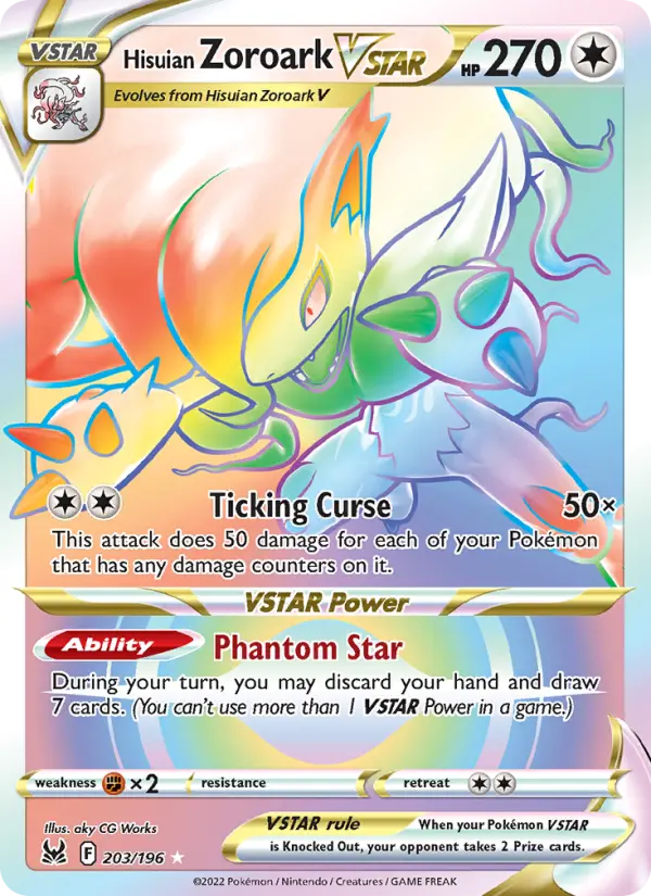 Hisuian Zoroark VSTAR card