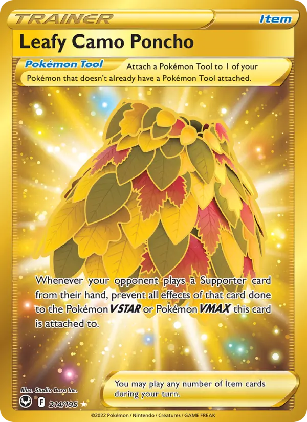 Leafy Camo Poncho card