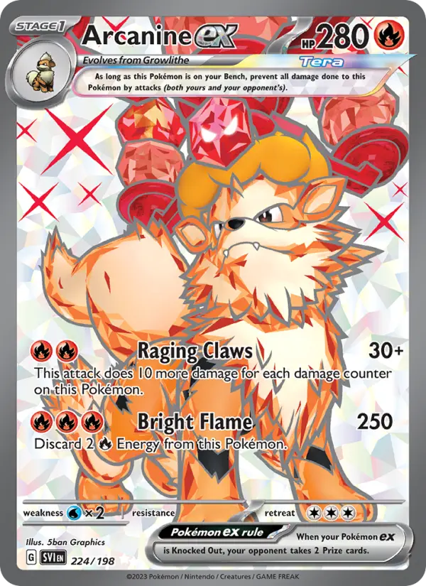 Arcanine ex card