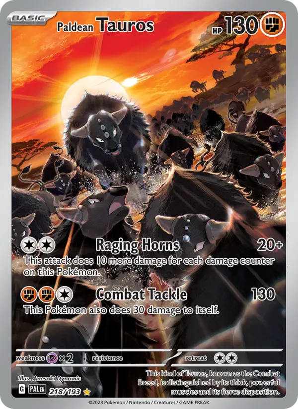 Paldean Tauros card