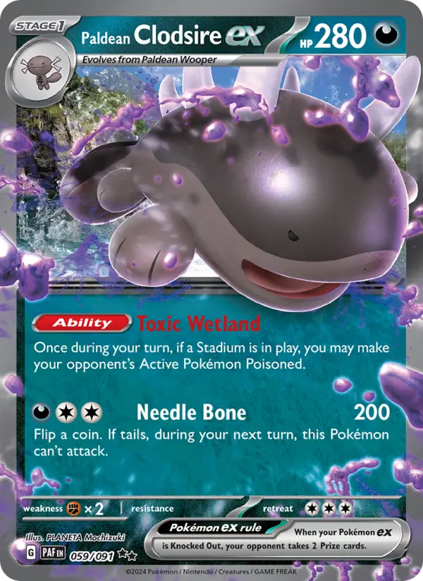 Paldean Clodsire ex card