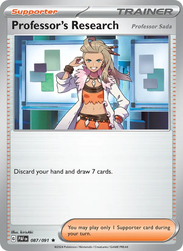 Professor's Research card