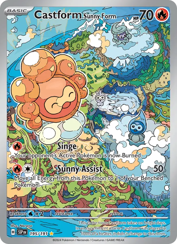 Castform Sunny Form card
