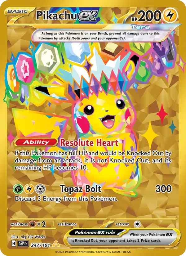 Pikachu ex card