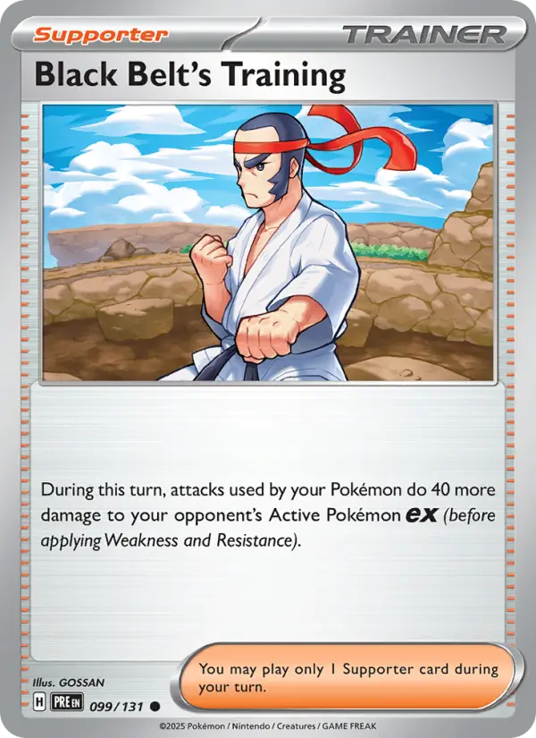 Black Belt's Training card