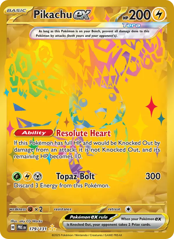 Pikachu ex card