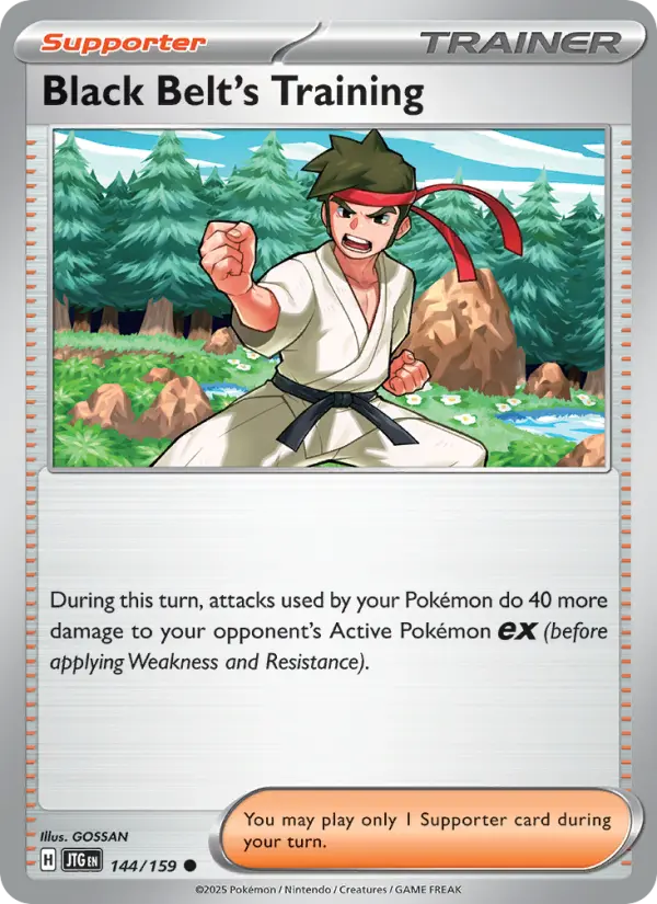 Black Belt's Training card