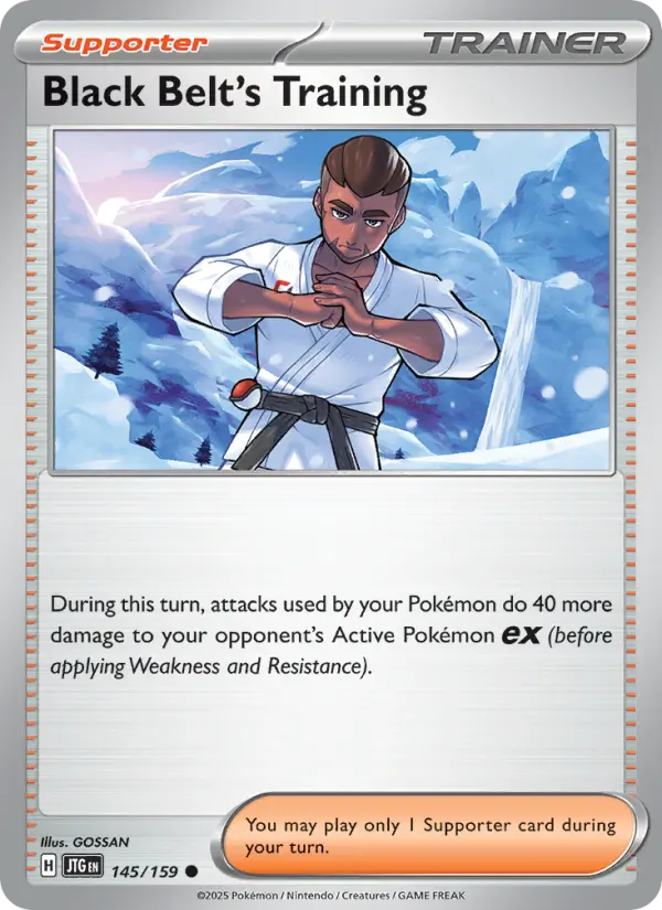 Black Belt's Training card
