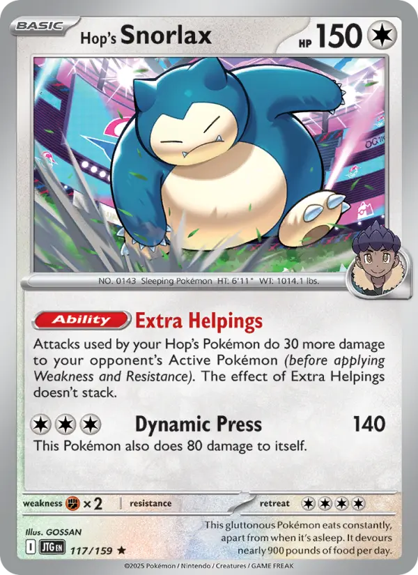 Hop's Snorlax card