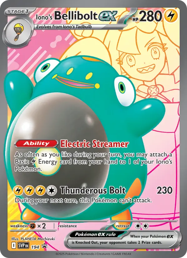 Iono's Bellibolt ex card