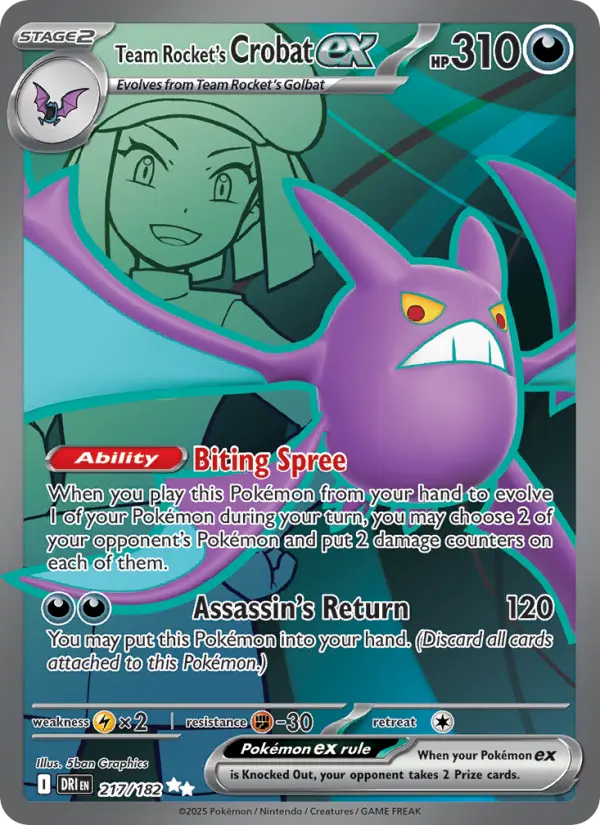 Team Rocket's Crobat ex card