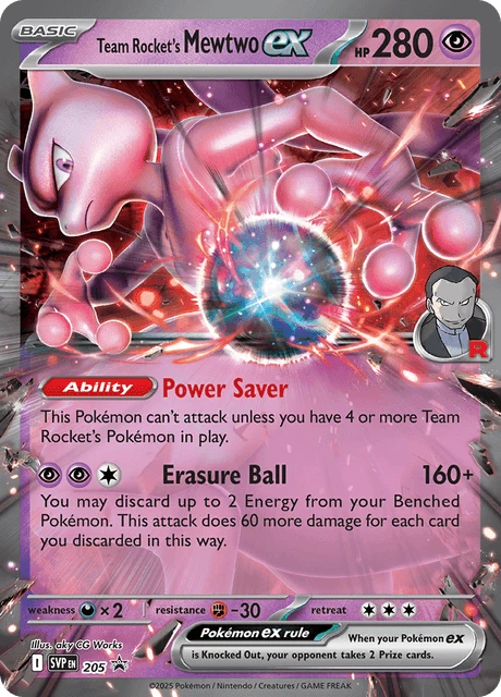 Team Rocket's Mewtwo ex card