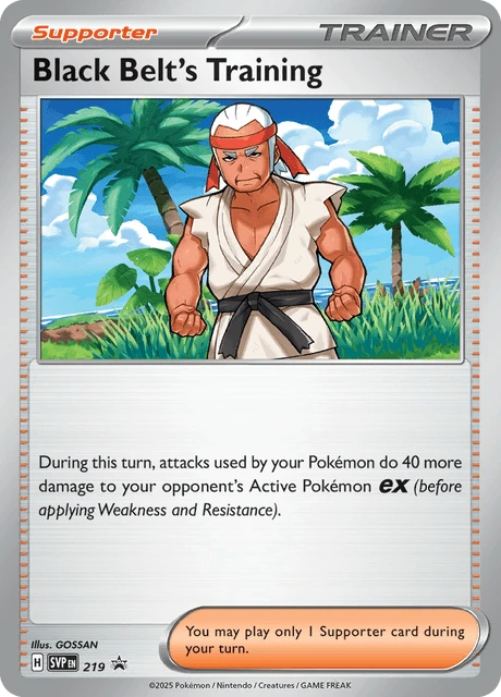Black Belt's Training card