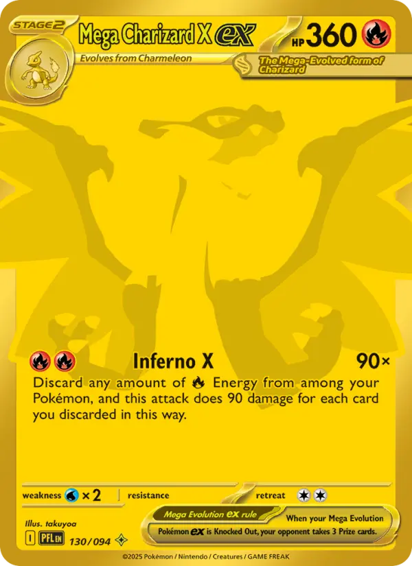 Mega Charizard X ex card