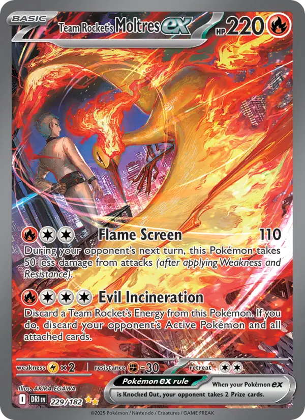 Team Rocket's Moltres ex card