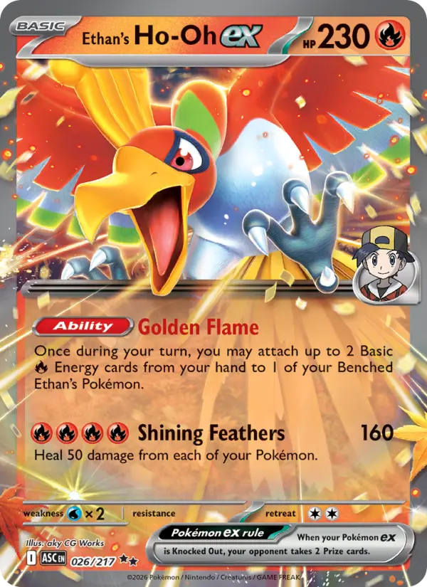 Ethan's Ho-Oh ex card