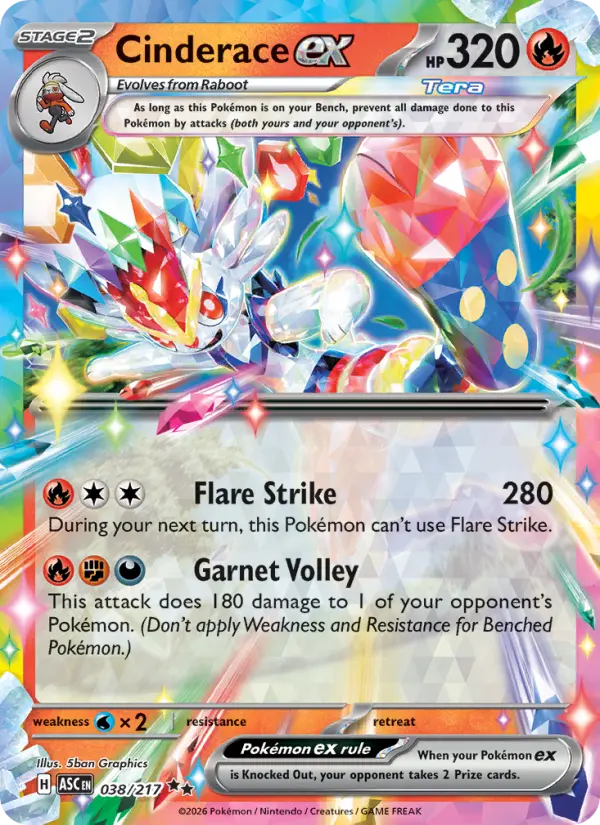 Cinderace ex card