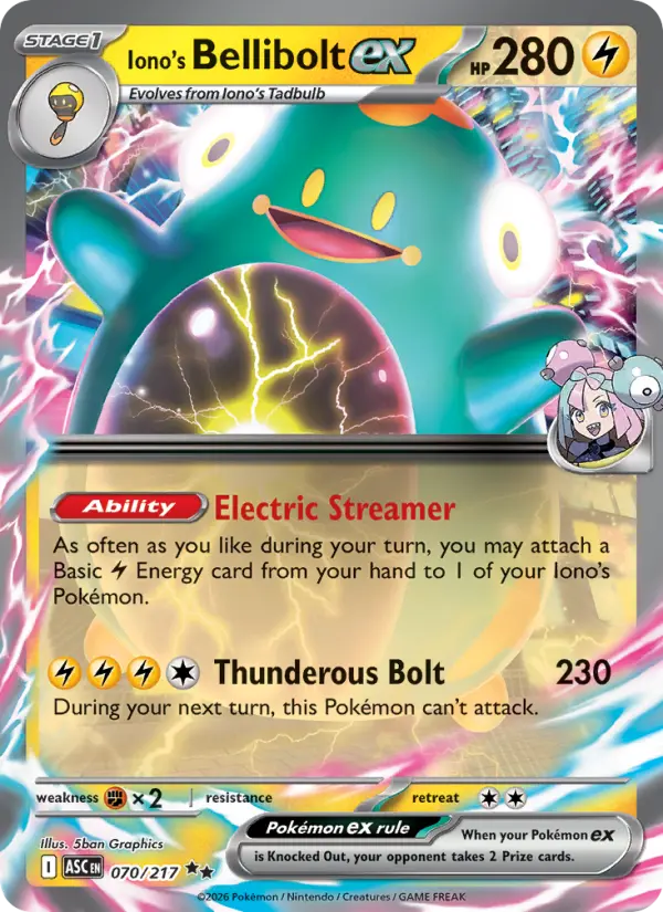 Iono's Bellibolt ex card