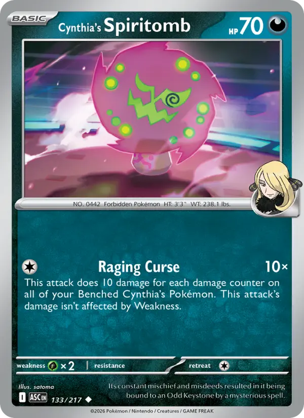 Cynthia's Spiritomb card