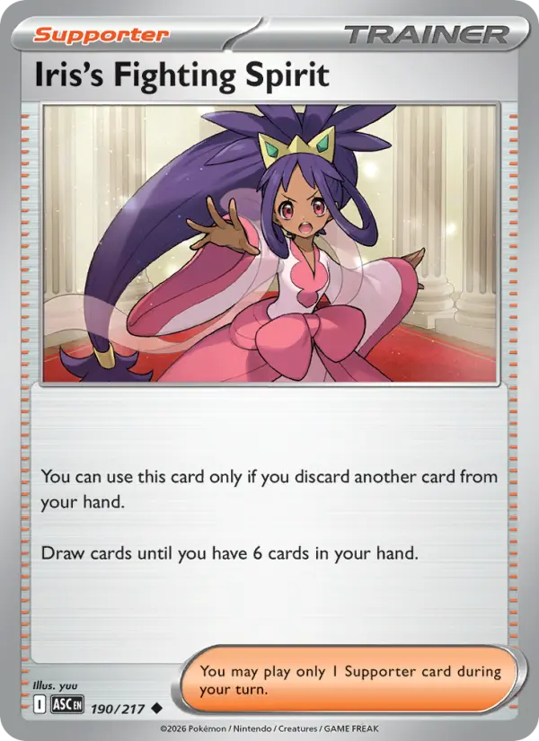Iris's Fighting Spirit card