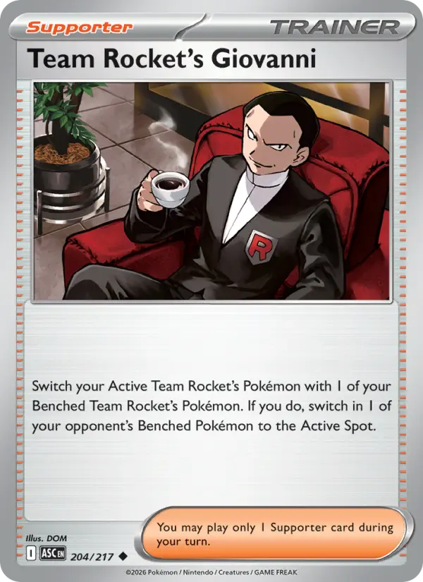 Team Rocket's Giovanni card