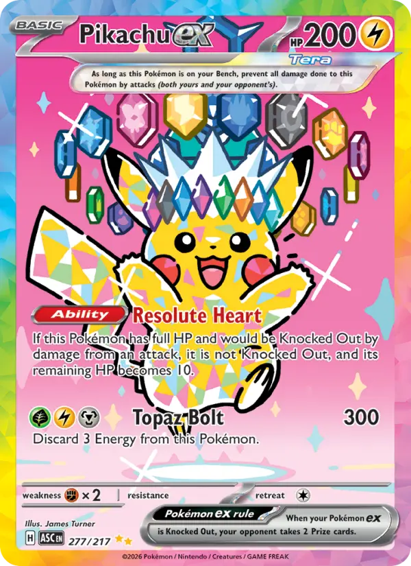 Pikachu ex card