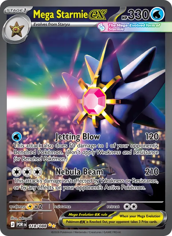 Mega Starmie ex card