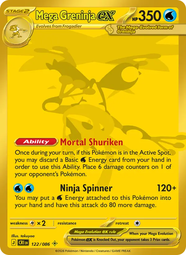 Mega Greninja ex card