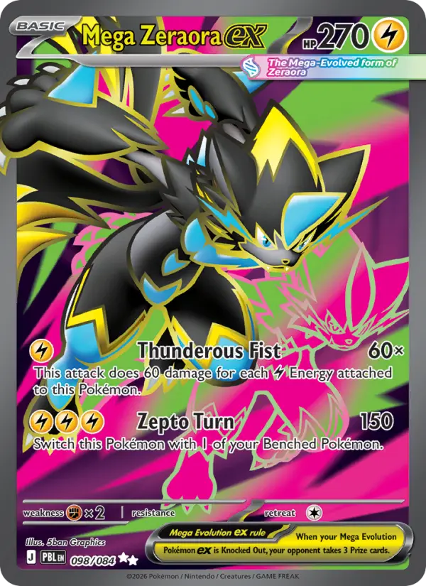 Mega Zeraora ex card